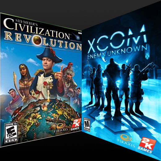 Box art of Civilization Revolution and XCOM: Enemy Unknown